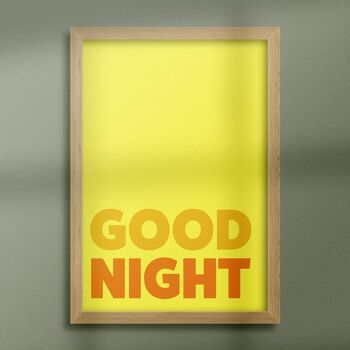 Impression de typographie de chambre de bonne nuit 10