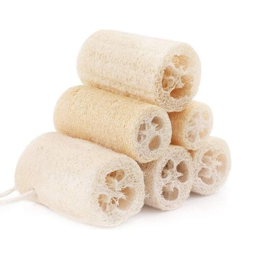 Natural Loofah | Organic Exfoliating Sponge Pad Scrubber