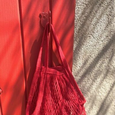 Netztasche aus roter Baumwolle