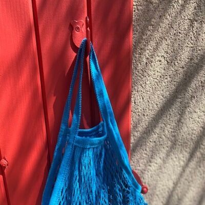 Blue cotton net bag