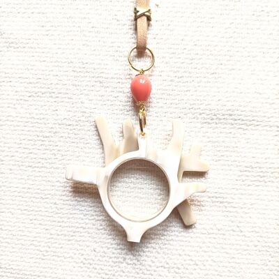 Pendant Coral/Coral / Medallon Coral