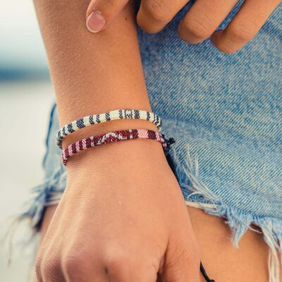 Bracelet Pack - White & Ruby