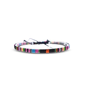 Pack Bracelets de Cheville - Turquoise & Noir/Rose 4