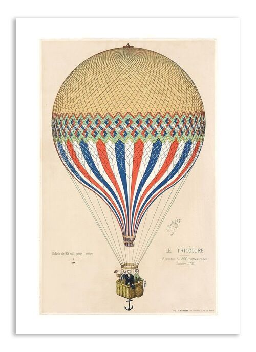 Postcard Vintage Hot Air Balloon