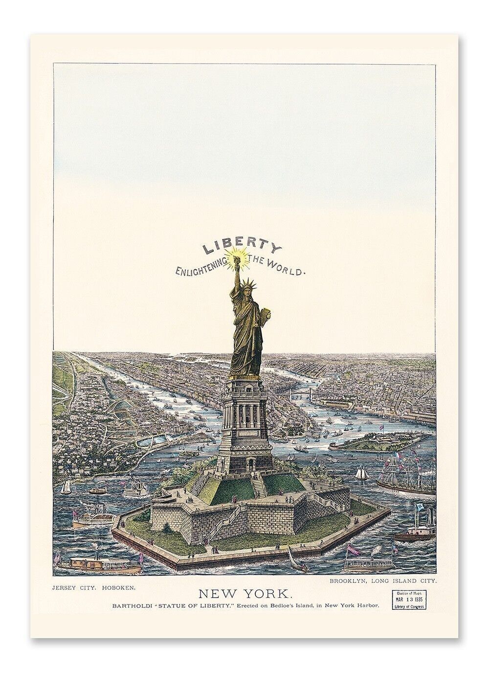 Carte Postale Vintage New York - Statue de la Liberté