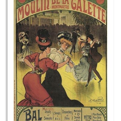 Postkarte Moulin de la Galette - Vintage