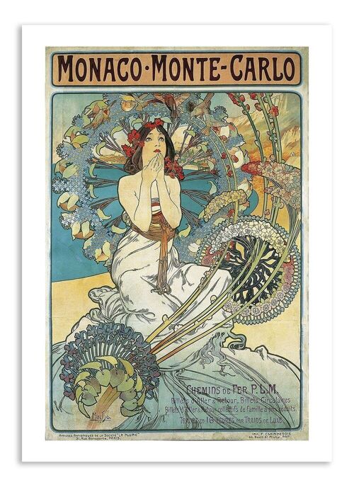 Postcard Vintage Monte Carlo - Retro
