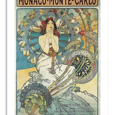 Postcard Vintage Monte Carlo - Retro