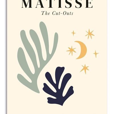 Tarjeta de felicitación Henri Matisse - No. 3 hojas y estrellas