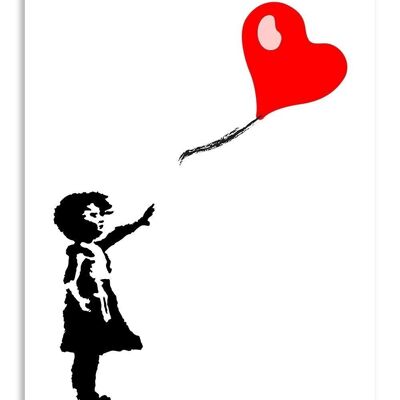 Postcard Banksy - Girl With A Red Balloon