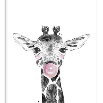 Carte de Voeux Enfants - Girafe - Anniversaire