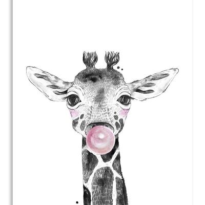 Greeting Card Children - Giraffe - Birthday