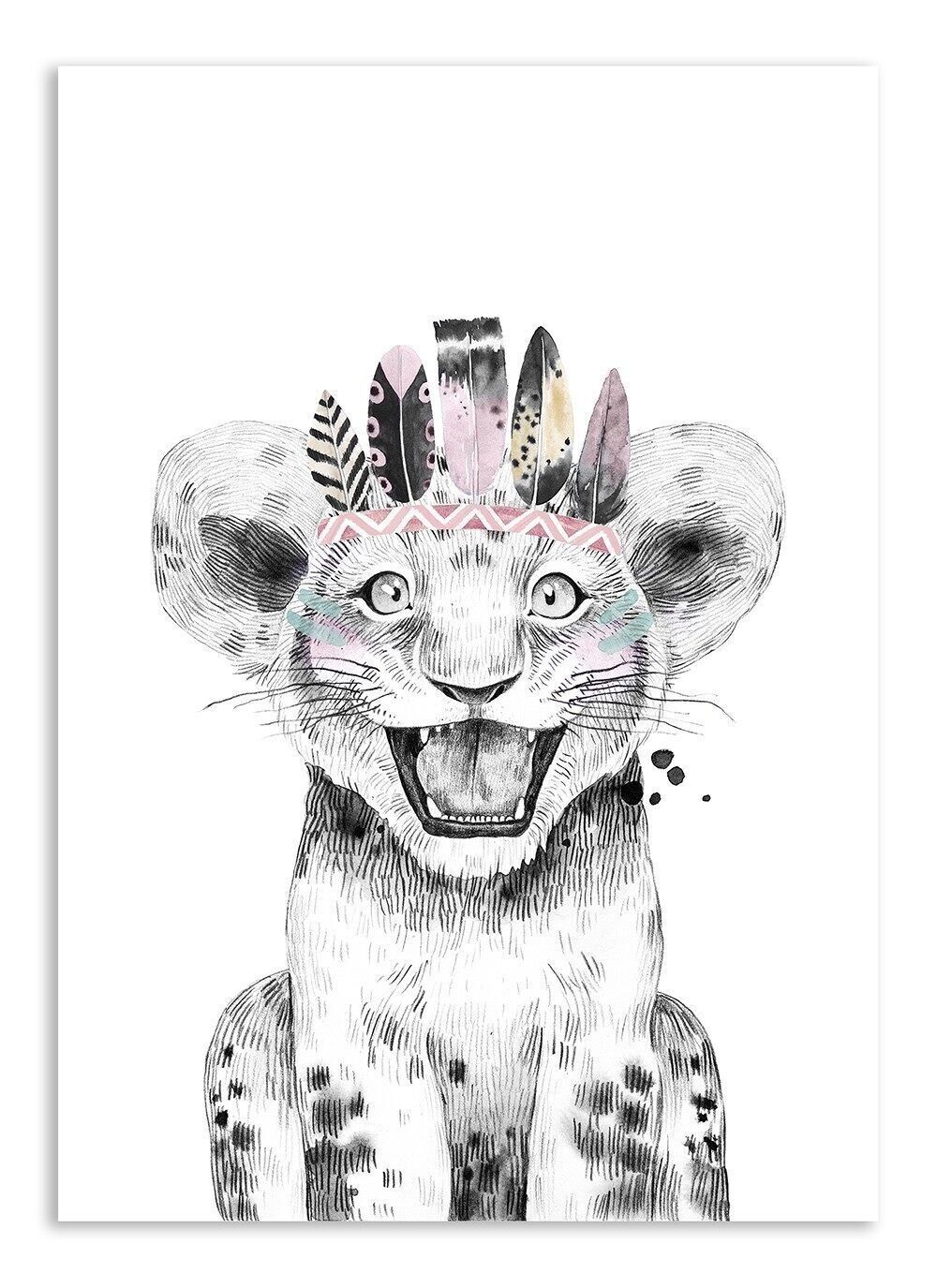 Geburtstagskarte für Kinder – Tiger – Geburt & Feiertag