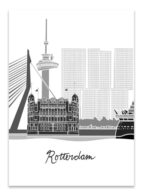 Postcard Cityscape Rotterdam - Skyline