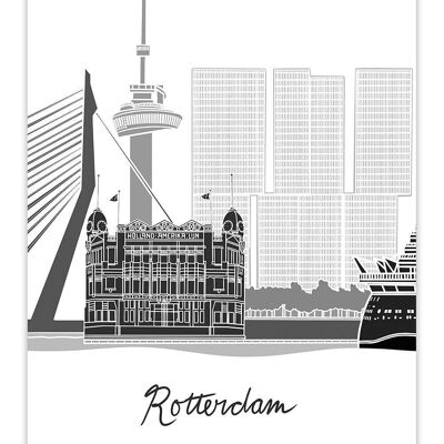 Postkarte Stadtbild Rotterdam - Skyline