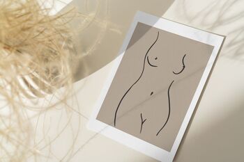 Carte Postale Fine Line - Femme Nue 2