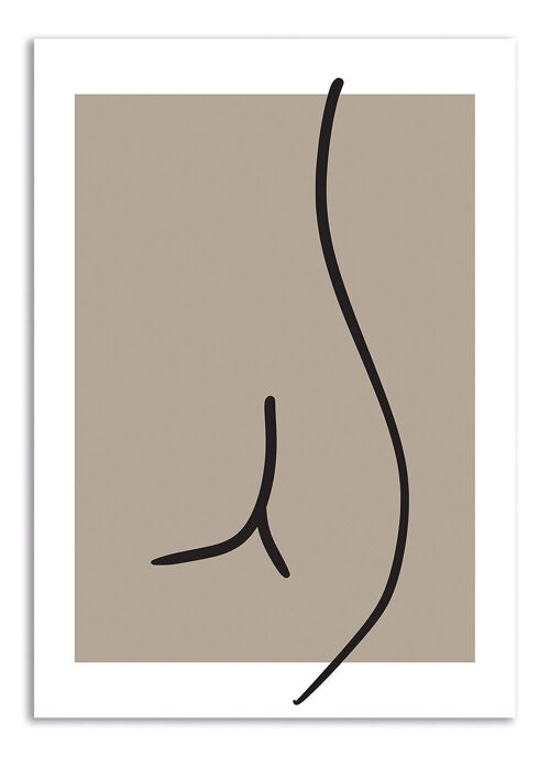 Postcard Naked Woman Behind - Fine Line