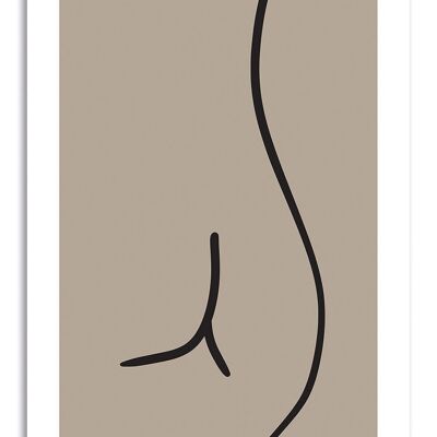 Postcard Naked Woman Behind - Fine Line