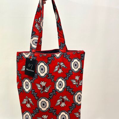 Isa african print shoulder bag with zip