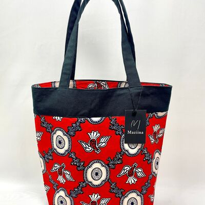 Ify african print open shoulder bag