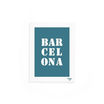 Affiche "Barcelone" bleue