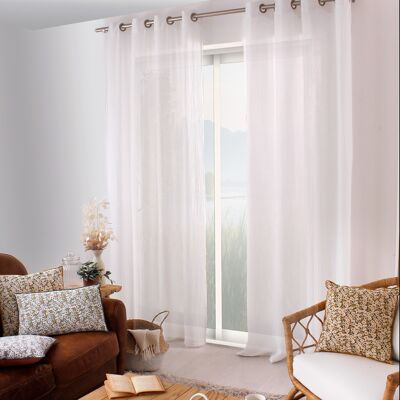 White cotton gauze curtain COTTAGE 140x240cm