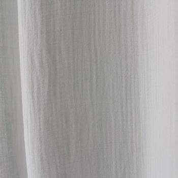 Rideau en Gaze de coton avec Œillets, 140x240cm, Gris Galet, Collection COTTAGE 3