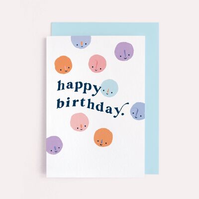 Lächeln Geburtstagskarte | Geschlechtsneutraler Geburtstag | Kinderkarte