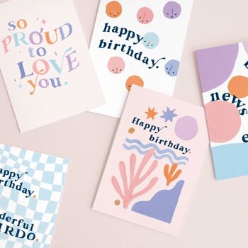 Carte d'anniversaire de sourires | Anniversaire de genre neutre | Carte enfants 2