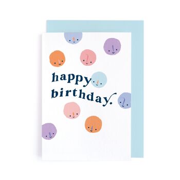 Carte d'anniversaire de sourires | Anniversaire de genre neutre | Carte enfants 3