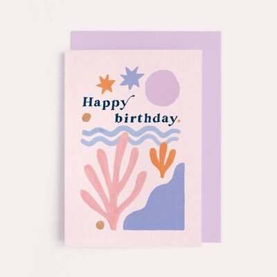 Abstract Shapes Birthday Card | Female Birthday Card