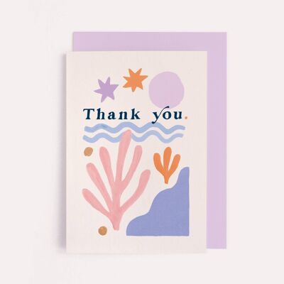 Shapes Thank You Card | Abstract Rainbow Card