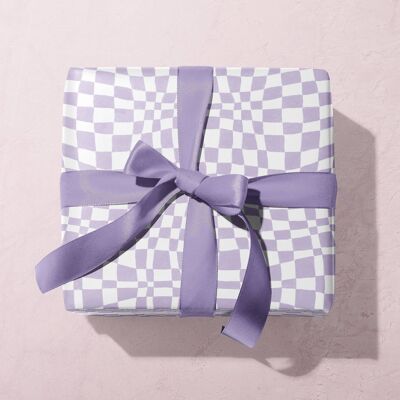Feuille d'emballage cadeau en damier | Papier d'emballage | Papier artisanal