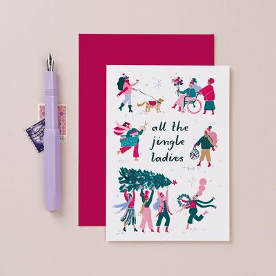 Jingle Ladies Christmas Card | Funny Holiday Card | Xmas