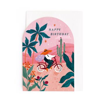 Cartes d'anniversaire "Sunset Bike" | Carte d'anniversaire femme | Cartes d'anniversaire Boho | Cartes de voeux 5