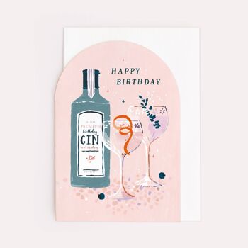 Cartes d'anniversaire "Happy Birthday Gin" | Cartes Gin | Carte d'anniversaire | Carte de cocktails | Carte alcoolisée | Cartes de voeux