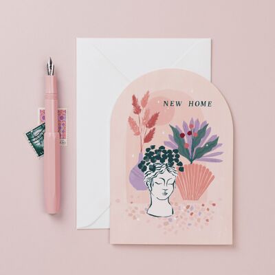 Nuevas tarjetas de inicio "Flores secas" | Nueva tarjeta de inicio | Tarjetas de inauguración de la casa | Nuevas tarjetas de casa | Tarjetas de felicitación