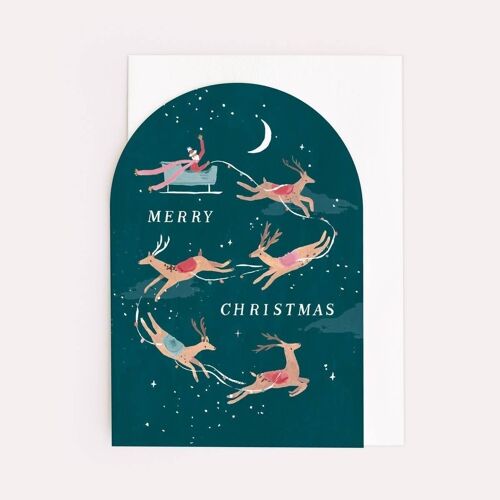 Reindeer Christmas Card | Holiday Card | Seasonal