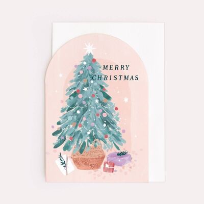 Tarjeta de Navidad del árbol | Tarjeta de vacaciones | Tarjeta de temporada