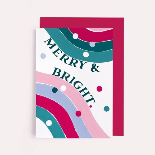 Merry & Bright Christmas Card | Holiday Card | Xmas Card