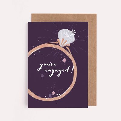Engagement Ring Card | Congratulations Card | Diamond Ring | Engagement Card