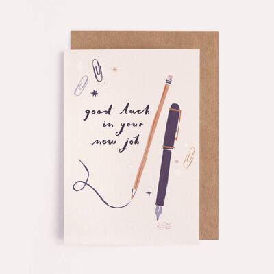 New Job Pencil Card | New Job Card | Congratulations Card