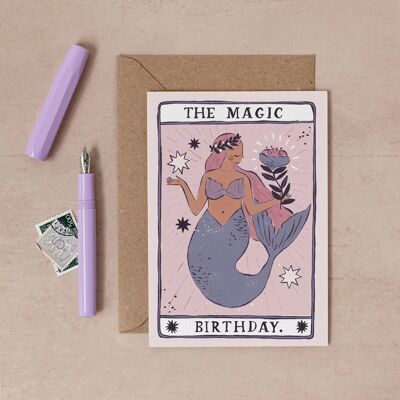 Mermaid Magic Birthday Card | Tarot Card | Magical | Fantasy