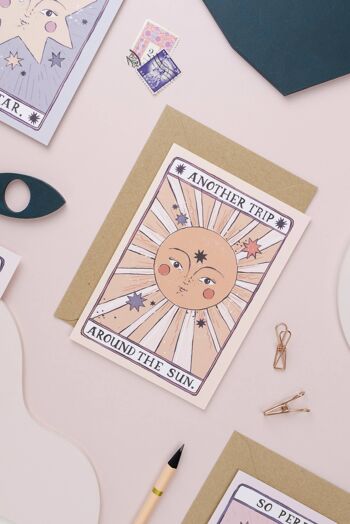 Cartes d'anniversaire "Tarot Soleil" | Tarot | Carte de voeux soleil | Cartes d'anniversaire | Cartes d'anniversaire féminines | Cartes de voeux 4