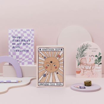 Cartes d'anniversaire "Tarot Soleil" | Tarot | Carte de voeux soleil | Cartes d'anniversaire | Cartes d'anniversaire féminines | Cartes de voeux 8
