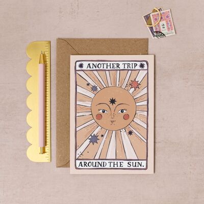 Geburtstagskarten „Tarot Sonne“ | Tarotkarte | Sonnengrußkarte | Geburtstagskarten | Weibliche Geburtstagskarten | Grußkarten
