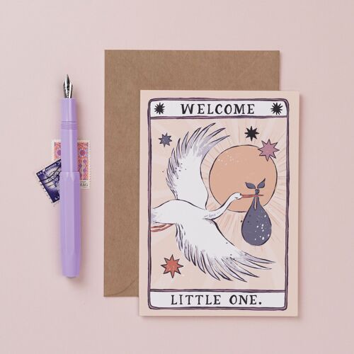 Stork New Baby Card | Gender Neutral Baby | Congratulations