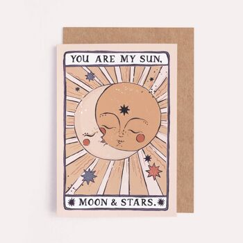 Love Cards Carte "Soleil, Lune & Etoiles" | Carte d'amour | Carte d'anniversaire | Carte Saint Valentin | Cartes de tarot | Cartes d'anniversaire | Cartes d'anniversaire | Cartes de voeux 2