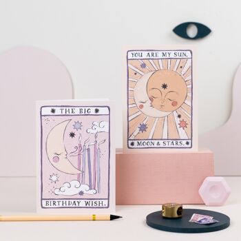 Love Cards Carte "Soleil, Lune & Etoiles" | Carte d'amour | Carte d'anniversaire | Carte Saint Valentin | Cartes de tarot | Cartes d'anniversaire | Cartes d'anniversaire | Cartes de voeux 3