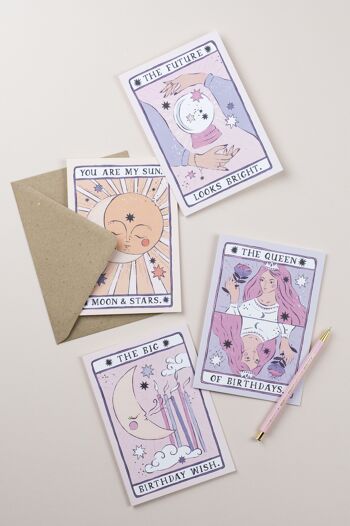 Love Cards Carte "Soleil, Lune & Etoiles" | Carte d'amour | Carte d'anniversaire | Carte Saint Valentin | Cartes de tarot | Cartes d'anniversaire | Cartes d'anniversaire | Cartes de voeux 4
